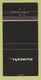 Matchbook Cover - Webers Restaurant Orillia ON 30 Strike