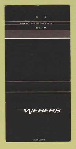 Matchbook Cover - Webers Restaurant Orillia ON 30 Strike