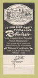 Matchbook Cover - Robaire's French Restaurant Los Angeles CA 30 Strike
