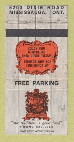 Matchbook Cover - Settler's Inn Mississauga ON WEAR 30 Strike