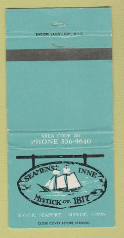 Matchbook Cover - Seamen's Inne Mystic CT WORN 30 Strike