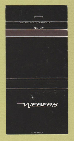 Matchbook Cover - Webers Restaurant Orillia ON WEAR 30 Strike