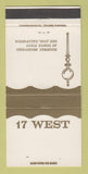 Matchbook Cover - 17 West San Jose CA 30 Strike