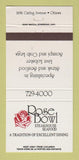 Matchbook Cover - Rose Bowl Steak House Ottawa ON 30 Strike