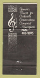 Matchbook Cover - The Rhapsody Lounge Geneva OH 30 Strike
