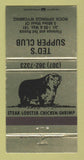 Matchbook Cover - Ted's Supper Club Rock Springs WY 30 Strike