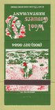 Matchbook Cover - Wool Growers Restaurant Bakersfield CA 30 Strike