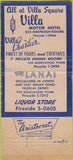 Matchbook Cover - Villa Motor Hotel San Mateo CA 30 Strike