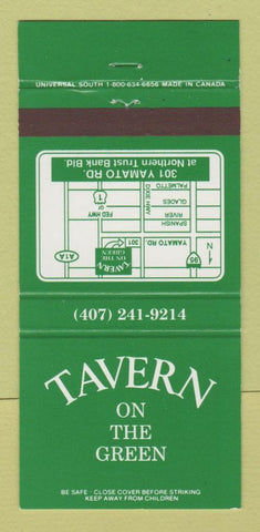 Matchbook Cover - Tavern on the Green  Boca Raton FL 30 Strike