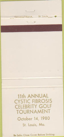 Matchbook Cover - Celebrity Cystic Fibrosis Golf 1980 St Louis MO 30 Strike