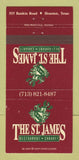 Matchbook Cover - St James Restaurant Cabaret Houston TX 30 Strike