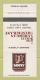 Matchbook Cover - TJ's Pantry Restaurant Hayden Lake ID 30 Strike