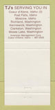 Matchbook Cover - TJ's Pantry Restaurant Hayden Lake ID 30 Strike