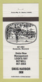 Matchbook Cover - Snug Harbor Inn Shadyside MD WHITE 30 Strike