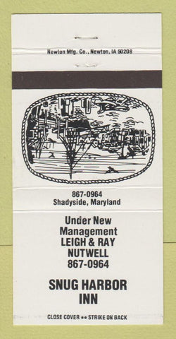 Matchbook Cover - Snug Harbor Inn Shadyside MD WHITE 30 Strike