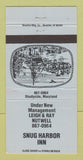 Matchbook Cover - Snug Harbor Inn Shadyside MD BLUE WEAR 30 Strike