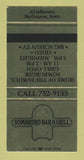 Matchbook Cover - Sombrero Bar Grill Burlington IA 30 Strike