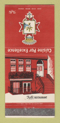 Matchbook Cover - Toffe's Restaurant Brooklyn NY 30 Strike