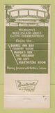 Matchbook Cover - Wooden Keg South Bend IN Barany's WEAR 30 Strike