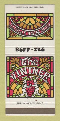 Matchbook Cover - The Vintner Restaurant San Francisco CA 30 Strike