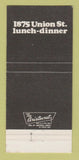 Matchbook Cover - The Vintner Restaurant San Francisco CA 30 Strike