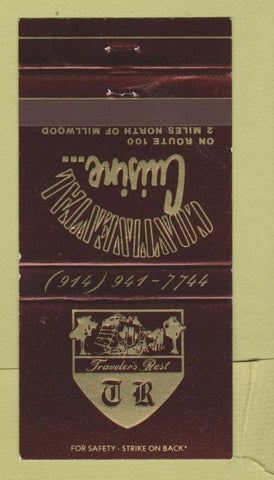 Matchbook Cover - Traveler's Rest Ossining NY 30 Strike