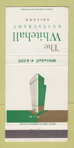 Matchbook Cover - Whitehall Restaurant Chicago IL 30 Strike