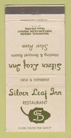 Matchbook Cover - Silver Leaf Restaurant Wilsonville OR 30 Strike
