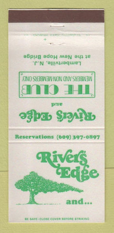 Matchbook Cover - Rivers Edge The Club Lambertville NJ 30 Strike