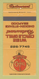 Matchbook Cover - Wise Circle Grill Garland TX 30 Strike