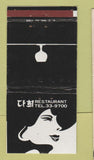 Matchbook Cover - Restaurant girlie Japan? WEAR 30 Strike