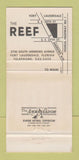 Matchbook Cover - Reef Restaurant Fort Lauderdale FL WEAR 30 Strike