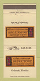 Matchbook Cover - Sandy Edwards Refectory Orlando FL 30 Strike