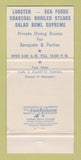 Matchbook Cover - Plantation Embers Restaurant Pine Bluff AR 30 Strike