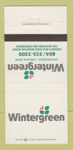 Matchbook Cover - Wintergreen VA Resort 30 Strike