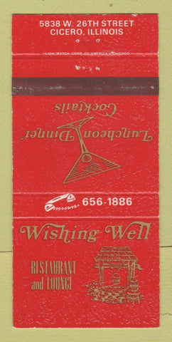 Matchbook Cover - Wishing Well Restaurant Cicero IL 30 Strike
