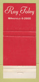 Matchbook Cover - Ray Foley Chicago IL 30 Strike