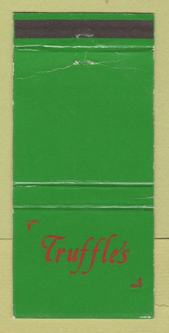 Matchbook Cover - Truffle's Southend on Sea UK 30 Strike