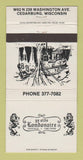 Matchbook Cover - Ye Olde Londonaire Restaurant Cedarburg WI 30 Strike