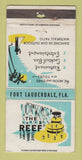 Matchbook Cover - Reef Restaurant Fort Lauderdale FL WORN 30 Strike