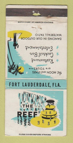 Matchbook Cover - Reef Restaurant Fort Lauderdale FL WORN 30 Strike