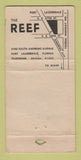 Matchbook Cover - Reef Restaurant Fort Lauderdale FL WORN 30 Strike
