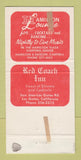 Matchbook Cover - Red Coach Coffee Shop Lounge San Jose CA WEAR 30 Strike
