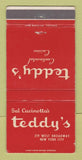 Matchbook Cover - Sal Cucinotta's Teddy New York City 30 Strike