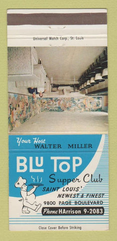 Matchbook Cover - Blu Top Supper Club St Louis MO 30 Strike