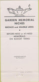 Matchbook Cover - Chapel of Memories Mortuary Oakland CA 30 Strike