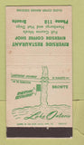 Matchbook Cover - Riverside Restaurant Bronte ON 30 Strike