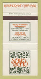 Matchbook Cover - Soho Soho Restaurant London UK England 30 Strike