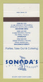 Matchbook Cover - Sonoda's Sushi Seafood Denver Colorado Aurora 30 Strike