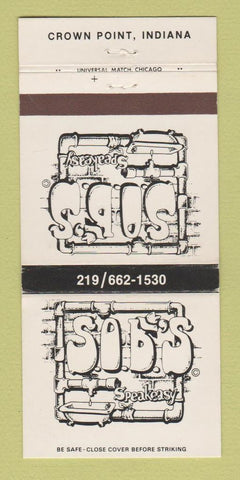 Matchbook Cover - Sob's Speakeasy Crown Point IN 30 Strike
